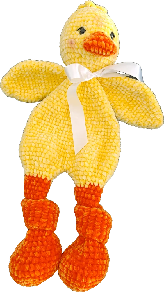 Patito de terciopelo, tejido a crochet por Ana