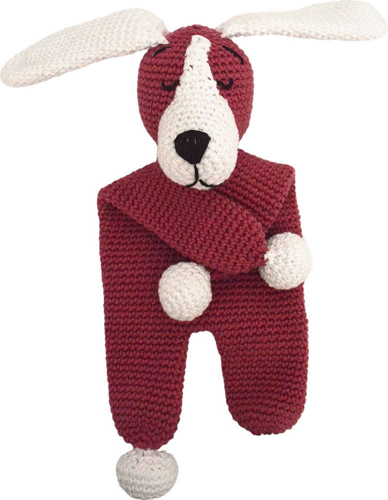 Perrito orejón, tejido a crochet por Ana